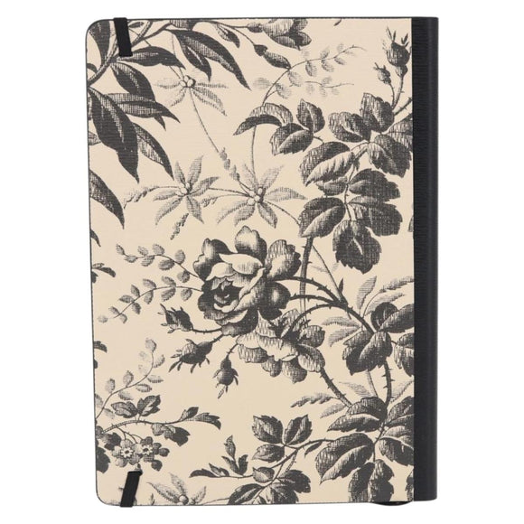 GUCCI Note Book Canvas Beige Black Auth BA14609M
