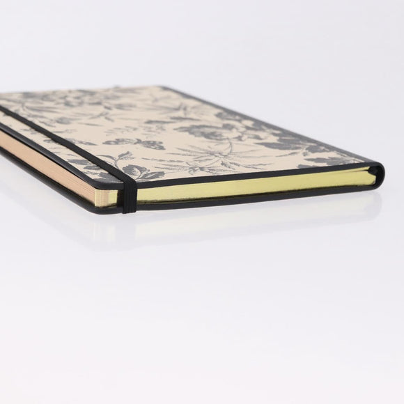 GUCCI Note Book Canvas Beige Black Auth BA14609M