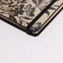 GUCCI Note Book Canvas Beige Black Auth BA14609M-14