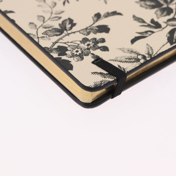 GUCCI NoteBook Canvas Beige Black Auth BA14610M