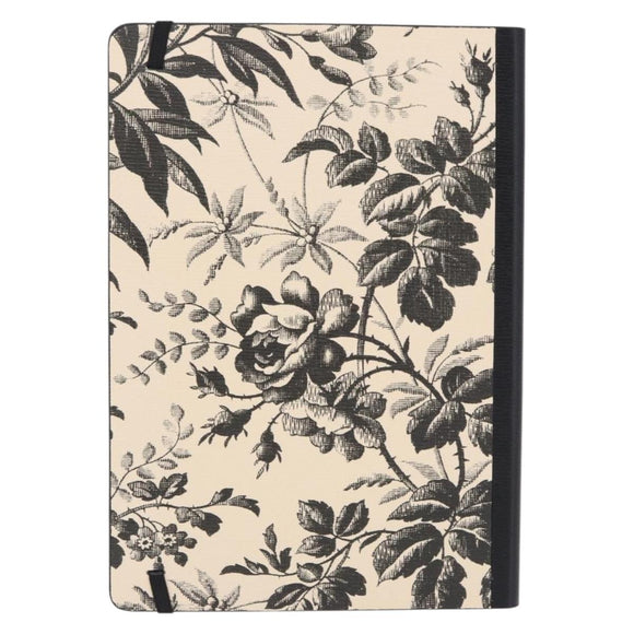 GUCCI NoteBook Canvas Beige Black Auth BA14610M
