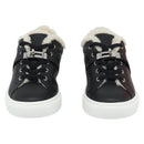 HERMES Day Kelly Buckle Sneakers Leather Black White Auth BA14611SAM-2