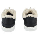 HERMES Day Kelly Buckle Sneakers Leather Black White Auth BA14611SAM-3