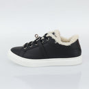 HERMES Day Kelly Buckle Sneakers Leather Black White Auth BA14611SAM-5