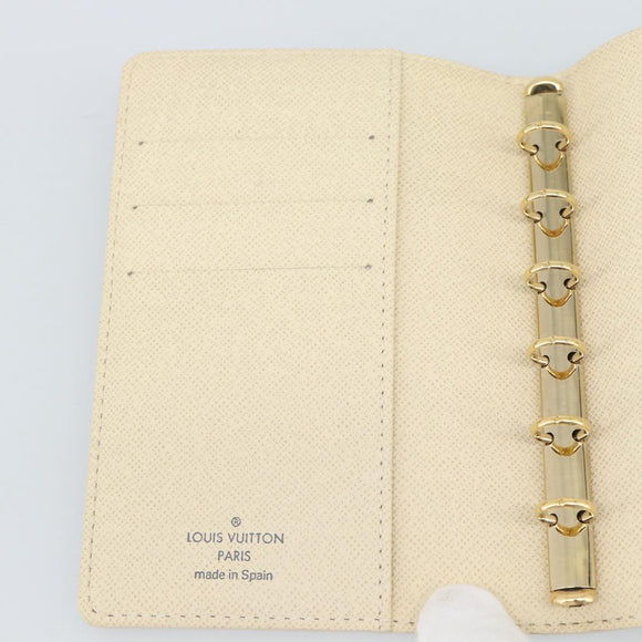 LOUIS VUITTON Damier Azur Agenda PM Day Planner Cover R20706 LV Auth BA14612V