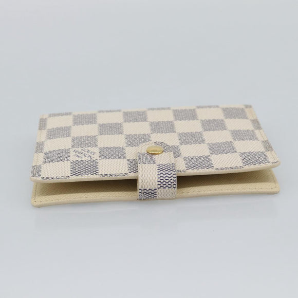 LOUIS VUITTON Damier Azur Agenda PM Day Planner Cover R20706 LV Auth BA14612V