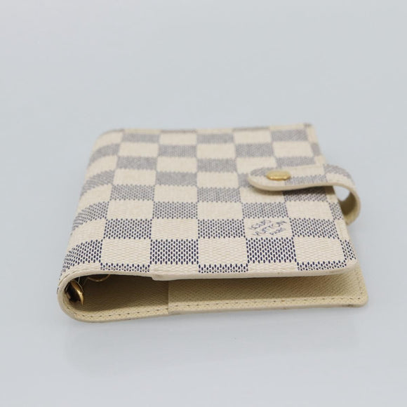 LOUIS VUITTON Damier Azur Agenda PM Day Planner Cover R20706 LV Auth BA14612V