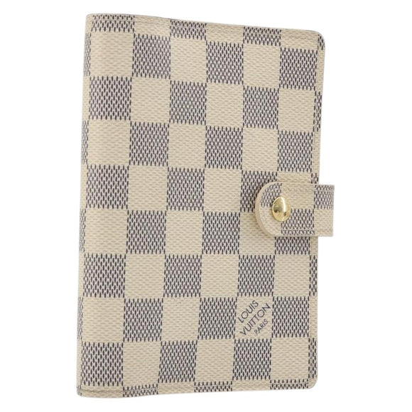 LOUIS VUITTON Damier Azur Agenda PM Day Planner Cover R20706 LV Auth BA14613V