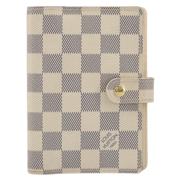 LOUIS VUITTON Damier Azur Agenda PM Day Planner Cover R20706 LV Auth BA14613V