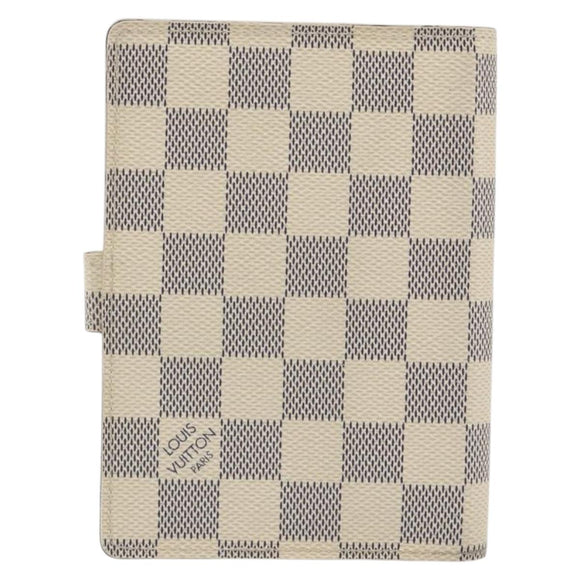 LOUIS VUITTON Damier Azur Agenda PM Day Planner Cover R20706 LV Auth BA14613V