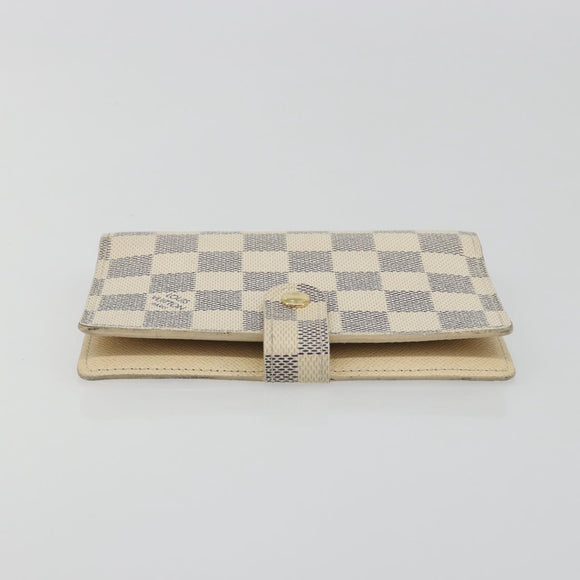 LOUIS VUITTON Damier Azur Agenda PM Day Planner Cover R20706 LV Auth BA14613V