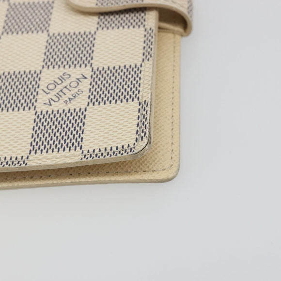 LOUIS VUITTON Damier Azur Agenda PM Day Planner Cover R20706 LV Auth BA14613V