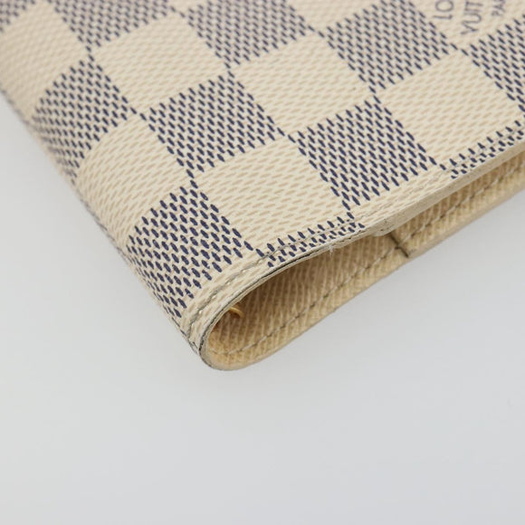 LOUIS VUITTON Damier Azur Agenda PM Day Planner Cover R20706 LV Auth BA14613V