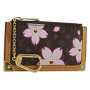 LOUIS VUITTON Monogram Cherry Blossom Pochette Cles Purse M92015 Auth BA14614A-1