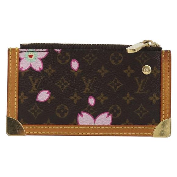LOUIS VUITTON Monogram Cherry Blossom Pochette Cles Purse M92015 Auth BA14614A