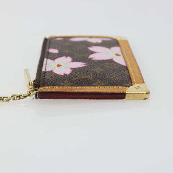 LOUIS VUITTON Monogram Cherry Blossom Pochette Cles Purse M92015 Auth BA14614A
