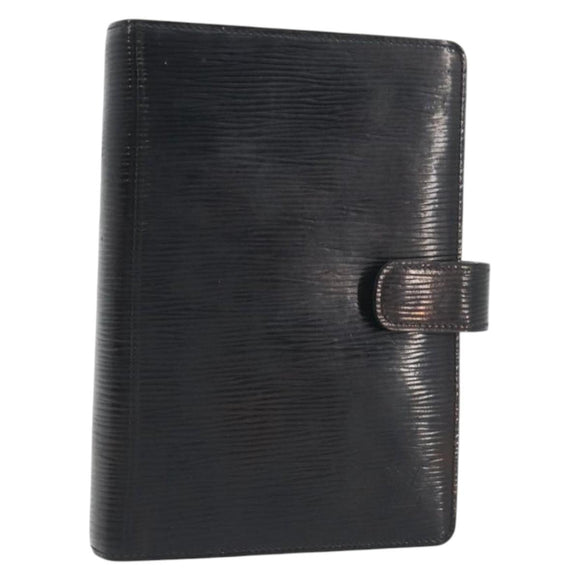 LOUIS VUITTON Epi Electric Agenda MM Day Planner Cover Black R2004N Auth BA14616
