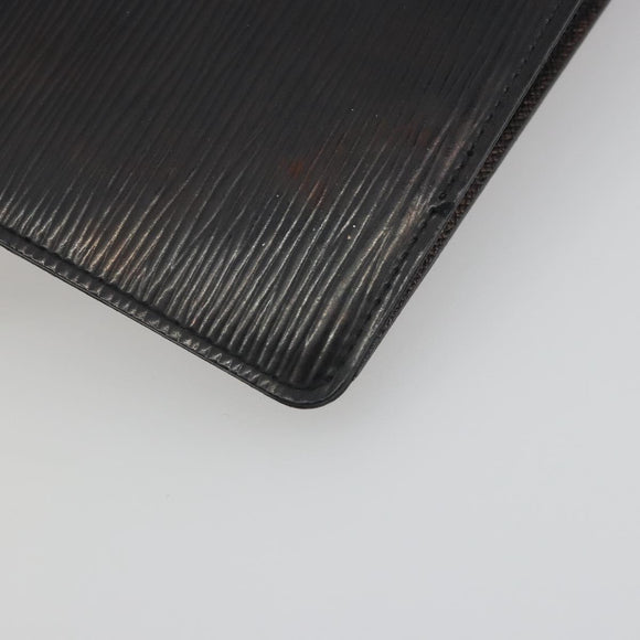 LOUIS VUITTON Epi Electric Agenda MM Day Planner Cover Black R2004N Auth BA14616