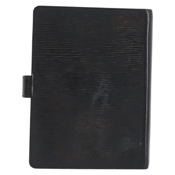 LOUIS VUITTON Epi Electric Agenda MM Day Planner Cover Black R2004N Auth BA14616