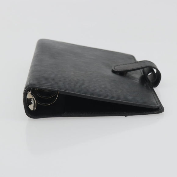 LOUIS VUITTON Epi Electric Agenda MM Day Planner Cover Black R2004N Auth BA14616