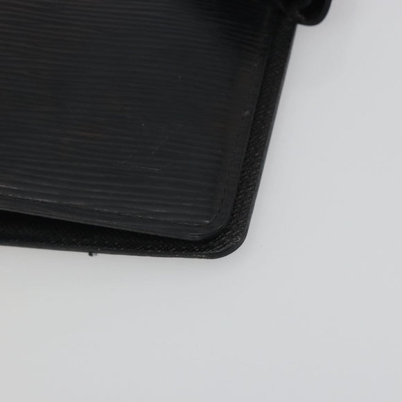 LOUIS VUITTON Epi Electric Agenda MM Day Planner Cover Black R2004N Auth BA14616