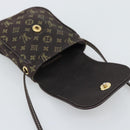 LOUIS VUITTON Monogram Mini Lin Pochette Cancoon Ebene M95313 LV Auth BA14618A-9