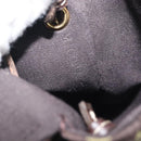 LOUIS VUITTON Monogram Mini Lin Pochette Cancoon Ebene M95313 LV Auth BA14618A-11