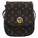 LOUIS VUITTON Monogram Mini Lin Pochette Cancoon Ebene M95313 LV Auth BA14618A-13