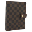 LOUIS VUITTON Damier Ebene Agenda MM Day Planner Cover R20240 LV Auth BA14619-1