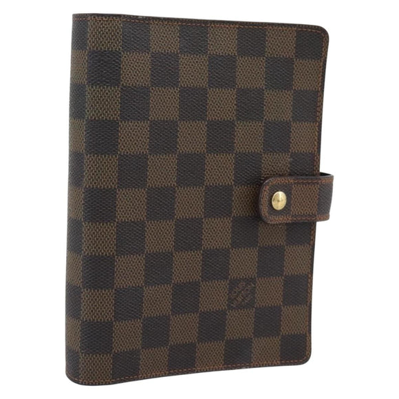 LOUIS VUITTON Damier Ebene Agenda MM Day Planner Cover R20240 LV Auth BA14619