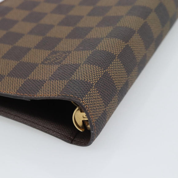 LOUIS VUITTON Damier Ebene Agenda MM Day Planner Cover R20240 LV Auth BA14619