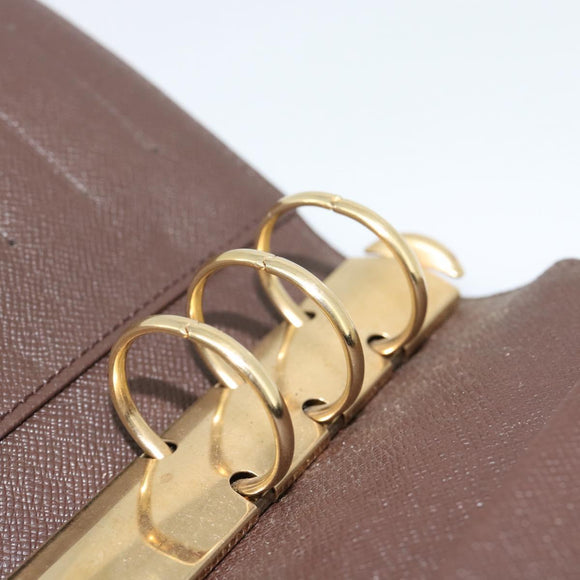 LOUIS VUITTON Damier Ebene Agenda MM Day Planner Cover R20240 LV Auth BA14619