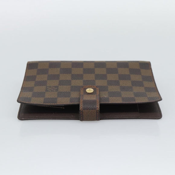 LOUIS VUITTON Damier Ebene Agenda MM Day Planner Cover R20240 LV Auth BA14619