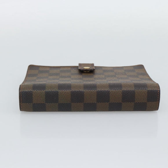 LOUIS VUITTON Damier Ebene Agenda MM Day Planner Cover R20240 LV Auth BA14619