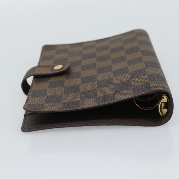 LOUIS VUITTON Damier Ebene Agenda MM Day Planner Cover R20240 LV Auth BA14619