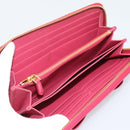 PRADA Saffiano Long Wallet Pink Gold Tone Auth BA14620V-15