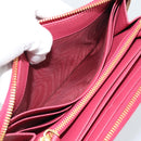 PRADA Saffiano Long Wallet Pink Gold Tone Auth BA14620V-16