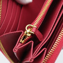 PRADA Saffiano Long Wallet Pink Gold Tone Auth BA14620V-18