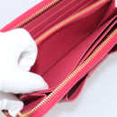 PRADA Saffiano Long Wallet Pink Gold Tone Auth BA14620V-20