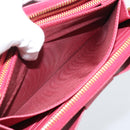 PRADA Saffiano Long Wallet Pink Gold Tone Auth BA14620V-21