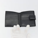 GUCCI GG Canvas Bifold Wallet Black Silver 112664 Auth BA14621A-15