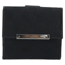 GUCCI GG Canvas Bifold Wallet Black Silver 112664 Auth BA14621A-2