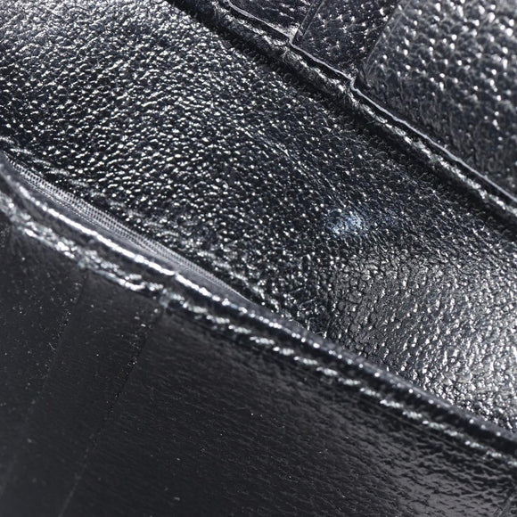 GUCCI GG Canvas Bifold Wallet Black Silver 112664 Auth BA14621A
