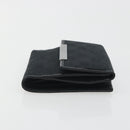 GUCCI GG Canvas Bifold Wallet Black Silver 112664 Auth BA14621A-4