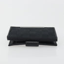 GUCCI GG Canvas Bifold Wallet Black Silver 112664 Auth BA14621A-6