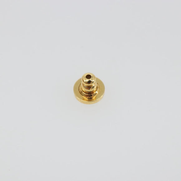 VALENTINO Earring Metal Gold Tone White Auth BA14622V