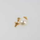 VALENTINO Earring Metal Gold Tone White Auth BA14622V-2