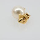 VALENTINO Earring Metal Gold Tone White Auth BA14622V-4