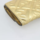 FENDI Zucca Mamma Bifold Wallet Leather Gold Tone 8M0419 Auth BA14623A-11
