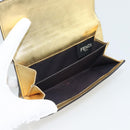 FENDI Zucca Mamma Bifold Wallet Leather Gold Tone 8M0419 Auth BA14623A-13
